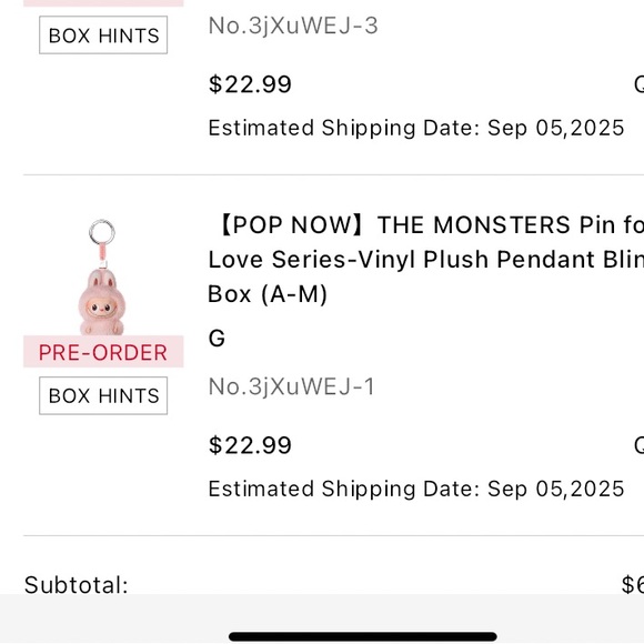 AUTHENTIC NEW Sealed Pop Mart Labubu Pin For Love Series - G ✨🩷 - Picture 4 of 5